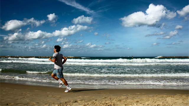 ejercicio en la playa
